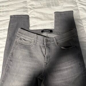 Express Women's Charcoal Skinny Jeans